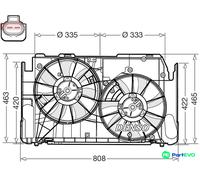 DENSO ENGINE COOLING FAN DER50002 FOR TOYOTA