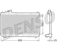 Denso Engine Cooling Radiator 695mm Core Length Fits Toyota RAV4 DRM50063