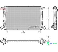 DENSO ENGINE COOLING RADIATOR DRM02047 FOR AUDI