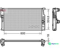 DENSO ENGINE COOLING RADIATOR DRM05017 FOR BMW