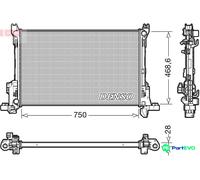 DENSO ENGINE COOLING RADIATOR DRM09174