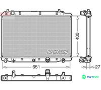 DENSO ENGINE COOLING RADIATOR DRM40036 FOR HONDA
