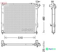 DENSO ENGINE COOLING RADIATOR DRM41015 FOR HYUNDAI