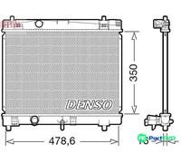 DENSO ENGINE COOLING RADIATOR DRM50103 FOR TOYOTA