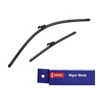 DENSO Flat Front Window Wiper Blade DF214-650/340mm - Premium All Season Replacement Wipers - Push Button Arm - RHD