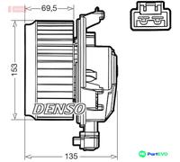 DENSO INTERIOR BLOWER DEA50000 FOR TOYOTA