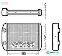 DENSO INTERIOR HEATING HEAT EXCHANGER DRR09003 FOR LANCIA