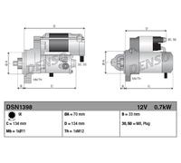 Denso Starter Motor - DSN1398