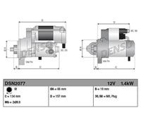 DENSO DSN2077 Starter motor