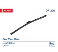 DENSO Flat Rear Window Wiper Blade DF320-280mm - Premium All Season Replacement Windscreen Wipers - LHD/RHD