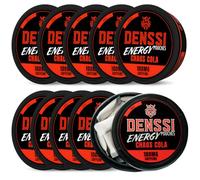 Denssi Energy Pouches - 100mg Sugar-Free Caffeine Nootropic Pouches for Focus & Energy - Delicious Flavor, Made in USA - Alternative to Energy Drinks (10-Pack, Chaos Cola)