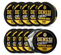 Denssi Energy Pouches - 100mg Sugar-Free Caffeine Nootropic Pouches for Focus & Energy - Delicious Flavor, Made in USA - Alternative to Energy Drinks (10-Pack, Southern Boost (Peach Ice Tea))