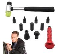 Dent Repair Kit - 250g Body Tool Set | Paintless Dent Removal Hammer Made of and Metal with 9 Interchangeable Heads | Seamless Plate Levelling Pen for Cars, Refrigerators and Me