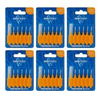 Dent Xpert Interdental Brushes 0.45mm 6 Pack - Ultra Fine Teeth Cleaning Brushes for Tight Spaces Between Teeth, Braces, Implants & Bridges - Gum Care & Oral Hygiene Interdental Cleaners (Pack of 6)