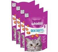 Dentabites Adult Cat Treats With Chicken 50g x Pack of 4 - Tasty Chicken Cat Treats Prepared With No Artificial Flavours - Less Than 2 Kcal, Supporting a Healthy Diet