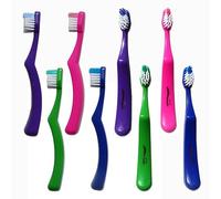 Dental Aesthetics 8 Kids Toothbrushes - Small, Colorful, Silicone Toothbrushes for Toddlers Aged 1-5 Years - 8 Count, Green, Blue, Purple, Pink