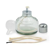 Dental Alcohol Burner Lamp Glass with Anti Spill Safety System. Includes Wick, Vol. 120ml. Alcohol burner with Screw Cap for heating Laboratory equipment. Crystal lamp.