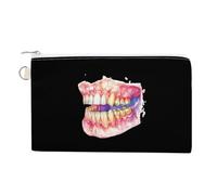 Dental Anatomy Art Print Cute Coin Purses for Women Men Lightweight Portable Zero Wallet Pouches with Zipper