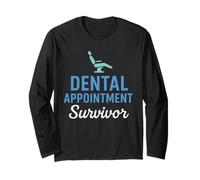 Dental Anxiety Humor Dentist Fear Floss Cavity Survivor Long Sleeve T-Shirt