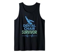 Dental Anxiety Humor Dentist Fear Floss Cavity Survivor Tank Top