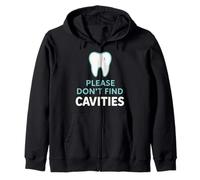 Dental Anxiety Humor Dentist Fear Floss Cavity Survivor Zip Hoodie