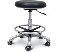 Dental Assistant Chair - 360° Rotation, PU Leather Saddle Stool, Height Adjustable