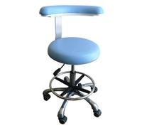 Dental Assistant Chair Ergonomic PU Leather Stool 360 Swivel Height Adjustable 18-25 Inch T-Back with Armrests Heavy Duty Base for Medical Office Clinic Spa Lab