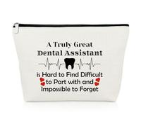 Dental Assistant Gifts Makeup Bag Dental Nurse Gifts Dental Hygienist Gift Dental Graduation Gifts Thank You Appreciation Gifts for Doctor Assistant Cosmetic Bag Birthday Christmas Retirement Gift