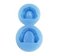 Dental Base Former Kit - Soft Silicone Blue Denture Mold for Full-Mouth Standard Dentition Universal Adult Model Upper and Lower Jaw(Toothless)