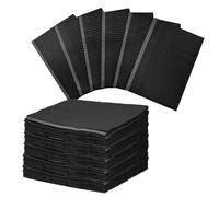 Dental Bibs Disposable Tattoo Bibs 50PCS 3 Ply Waterproof Table Covers Supplies Accessories 45 x 33cm (50, Black)