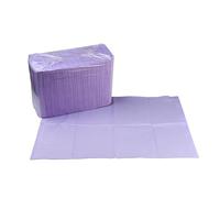 Dental bibs, disposable tattoo bibs, tattoo table mat, workstation bibs WATERPROOF 125pcs 13 X 18 inches (Purple)