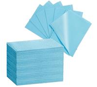 Dental Bibs Disposable Waterproof Dentist Bibs 125 Pcs, Tattoo Bibs Tray Covers Dental Patient Bib Lap Cloths Dentist Napkins 13" x 18" - Blue