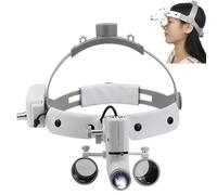 Dental Binocular Loupes 2.5X/3.5X with 5W LED Headlight, Surgical Magnifier for Dentists, Clinical Use, Lightweight & Comfortable Dental Headlamp