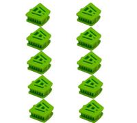Dental Bite Blocks Mouth Props Silicone Dental Bite Blocks Multi Size Mouth Opener for Child Kids Adults Teeth Clenching, Medium(Green-10 Pack)