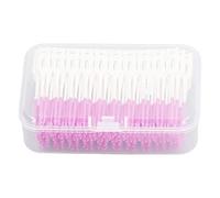 Dental Brush 200Pcs Interdental Brush Disposable Soft Silicone Dental Cleaning Floss Toothpicks for Oral Care Purple