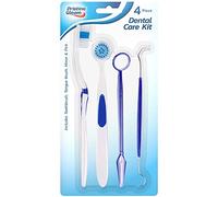 Dental Care Kit 4 Pack Tooth Brush, Tongue Brush, Mirror & Pick