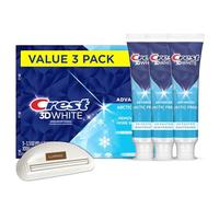 Dental Care Set: Crst 3D White Arctic Fresh 3-Pack + LUXPAKS Squeezer | Crst 3D White, Arctic Fresh, Whitening Toothpaste, 3-Pack, Fluoride, Mint, Oral Care, LUXPAKS Squeezer