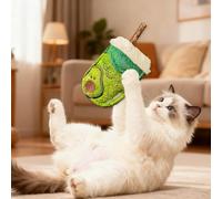 Dental Care Silvervine Sticks Reusable Milk Tea Cup-Shaped Catnip Teether | Milk Tea Cup Shaped Catnip Teether Reusable Safe Cat Teething Toy Natural Loofah Dental Care Kitten Teething