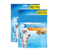 Dental Cat Treats Chicken Mega Pack 140g - Pack of 2 - Scientifically Designed Crunchy Treats That Effectively Clean Teeth, Reduce Tartar Build Up, and Promote Overall Feline Well Being