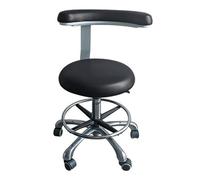 Dental Chair, Height Adjustable Professional Stool with 360° Rotation Armrest, PU Leather Saddle Chair for Clinic, Salon, Lab, Kitchen, Home Office