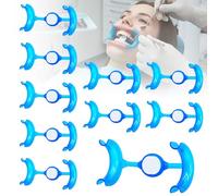 Dental Cheek Retractor with Mirror, Mouth Opener for Teeth Whitening & Repairing, M Shape Lip Protector Dentist Supplies, 10 PCS