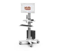 Dental Clinic Mobile Workstation with Oral scanning Bracket and Monitor Mount,Hospital Medical Trolley Cart for Office Laboratory Salon