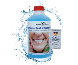 Dental Concentrate Ultrasonic Cleaner - for the removal of Plaque and Discolouring - for false teeth, prosthesis, dentures and braces, 500 ml