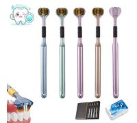 Dental De Limpieza Multiángulo De Tres Cabezales, Tri-Head Multi-Angle Cleaning Toothbrush, 3-Sided Medium Toothbrushes for Adults, Angle Soft, Comprehensive Care (4)