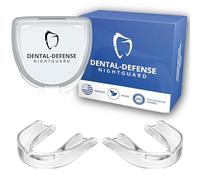 Dental-Defense Professional mouth guard - 2 pieces night protection for teeth grinding and clamping stool, protect teeth at night, ideal for comfort and protection (transparent)