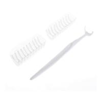 Dental Floss Clean Dental Flossers Kit, Kit of Handle Plus 20Pcs Refillable Disposable Flossers Heads, Suitable for Daily Care/Clean on Tooth (White)