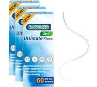 Dental Floss for Braces, Super Floss Pre-Cut Strands,60 Count, Pack of 3