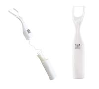 Dental Floss Holder with 50 Meter Flosses Reach Waxed Dental Floss for Plaque and Food Removal Advanced Care Flossers Floss Mate Handle Dental Oral Care Interdental Brush Floss Holder with Case