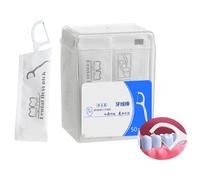 Dental Floss Picks, 50 Count Each Individually Wrapped Dental Flossers Floss Sticks Tooth Floss Dental Sticks Teeth Flossers Picks The Perfect Portable Flossing Travel Set for Cleaning Teeth and Oral