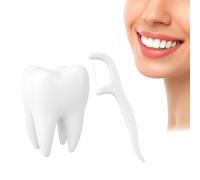 Dental Floss Picks Floss Sticks Disposable Toothpick Macromolecule Care Floss Soft Sikly Ribbon Floss Cleaning Oral Hygiene Plaque Removal Nonslip Comfortable Handle Sensitive Gums 100 Pcs (1 Pack)